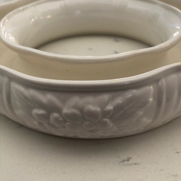 Spode IMPERIAL FANCIES Flower Ring~Porcelain K81S Ivory - Picture 4 of 11